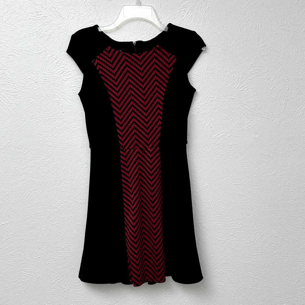 I.N. San Francisco Black/Red Fit and Flare Dress